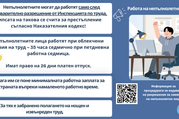 Работа непълнолетни лица